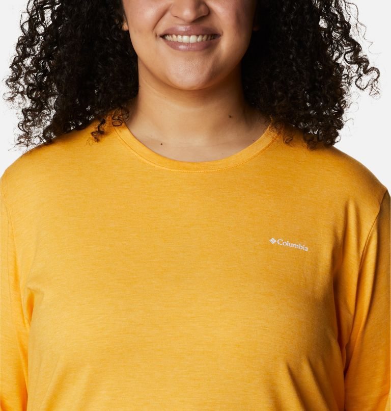 Women's Columbia Sun Trek Long Sleeve T Shirts Mango | Plus Size CA-J814L